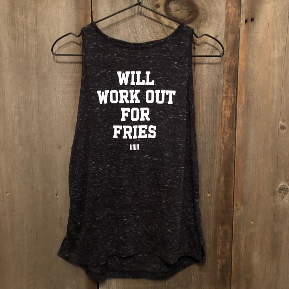 2016 Victoria’s Secret Sport Graphic Tank Top Size Small Gray Black